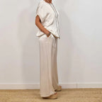 Ravina Two Piece Set featuring silky fabric and a relaxed fit, perfect for stylish women's co-ord outfits. - 4