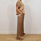 Ravina Two Piece Set featuring silky fabric and a relaxed fit, perfect for stylish women's co-ord outfits. - 7