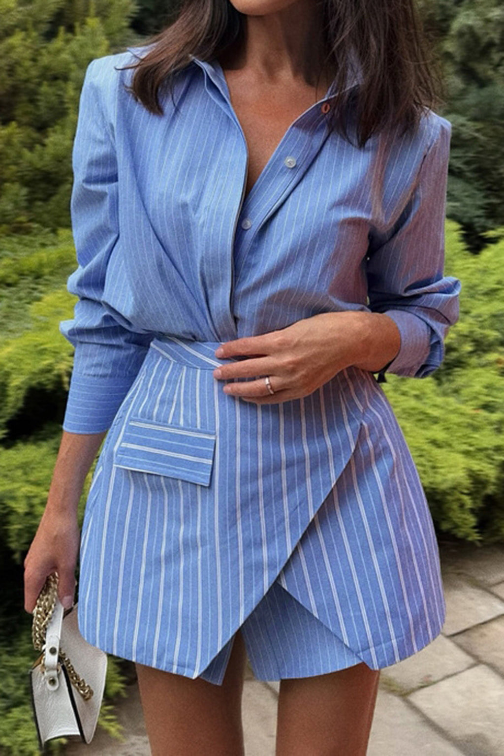 Stripes | Tie-Up Skirt Set