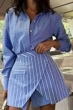 Stripes | Tie-Up Skirt Set