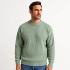 Rugged men's pullover featuring a soft knit fabric and classic ribbed design, perfect for outdoor adventures and casual wear. - 1