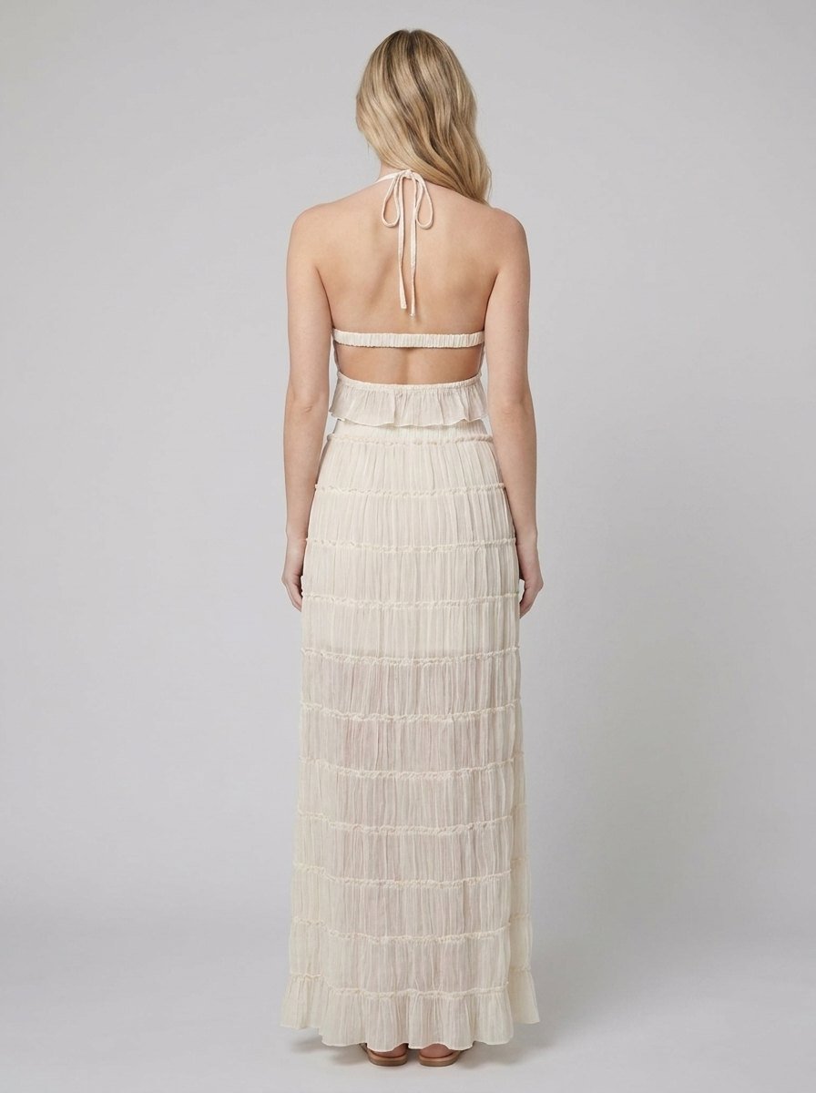 Adele maxi halter set back view