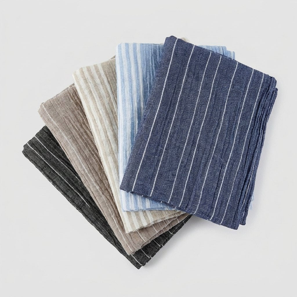 Aero cotton pinstripe scarf all five colors