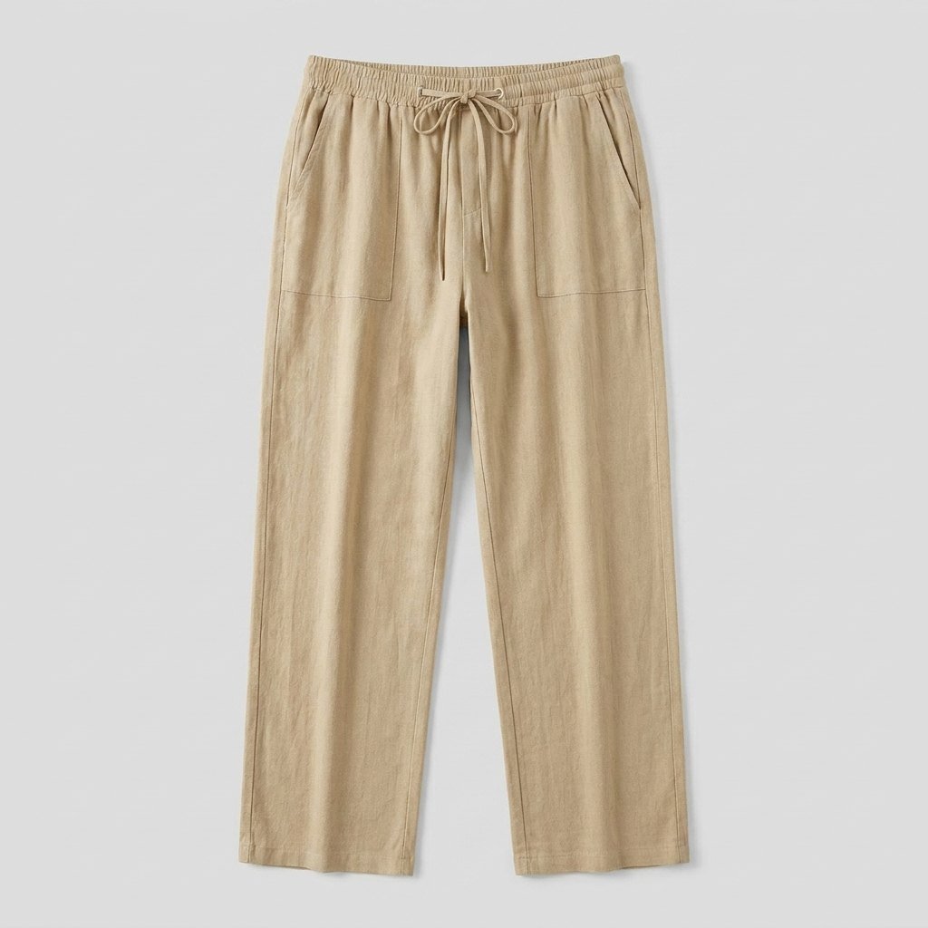 Aero mens linen pants product flat lay