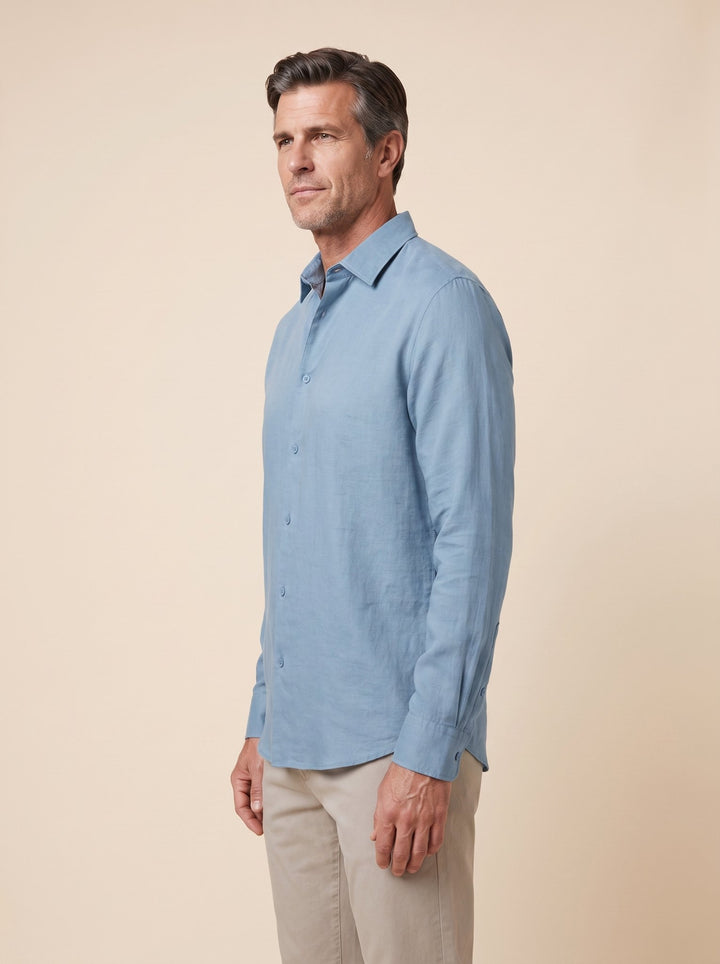 Aero Men's Shirt lagoon blue side profile