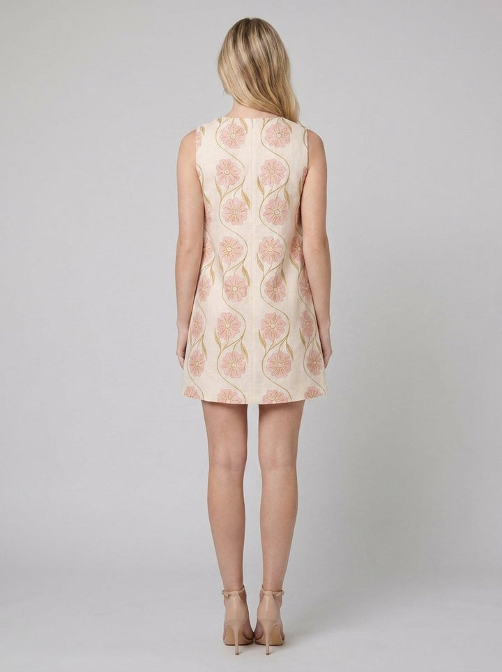 Agathe romantic print dress back view