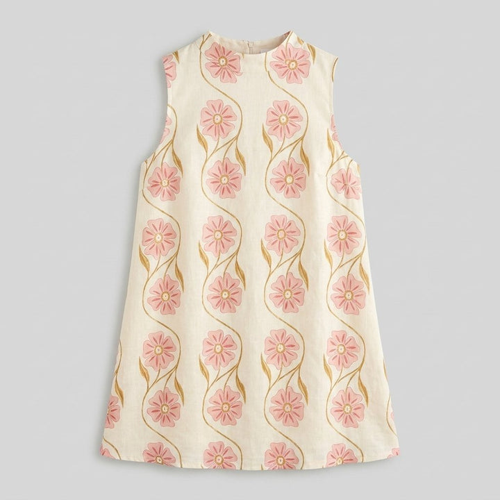 Agathe sleeveless romantic print dress product flat lay