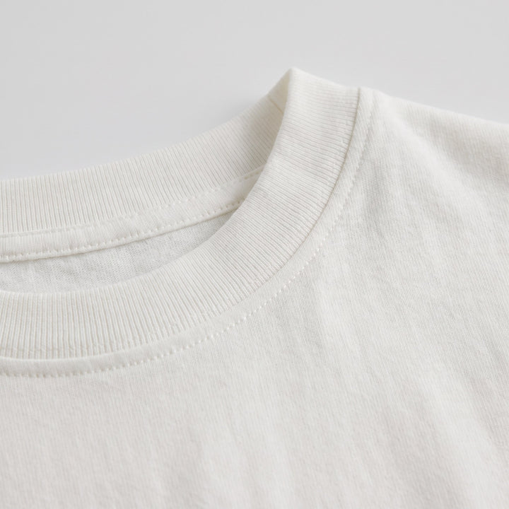 Alera white organic cotton jersey fabric close up