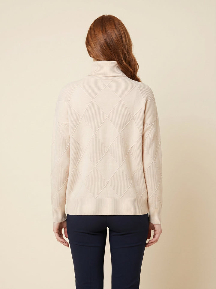 Alice soft turtleneck sweater back view