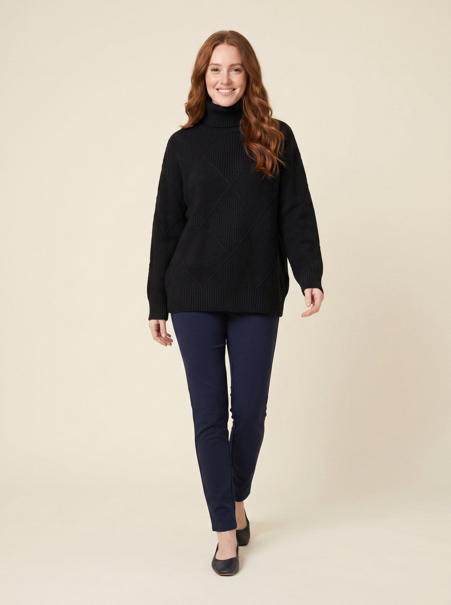 Alice soft turtleneck sweater black