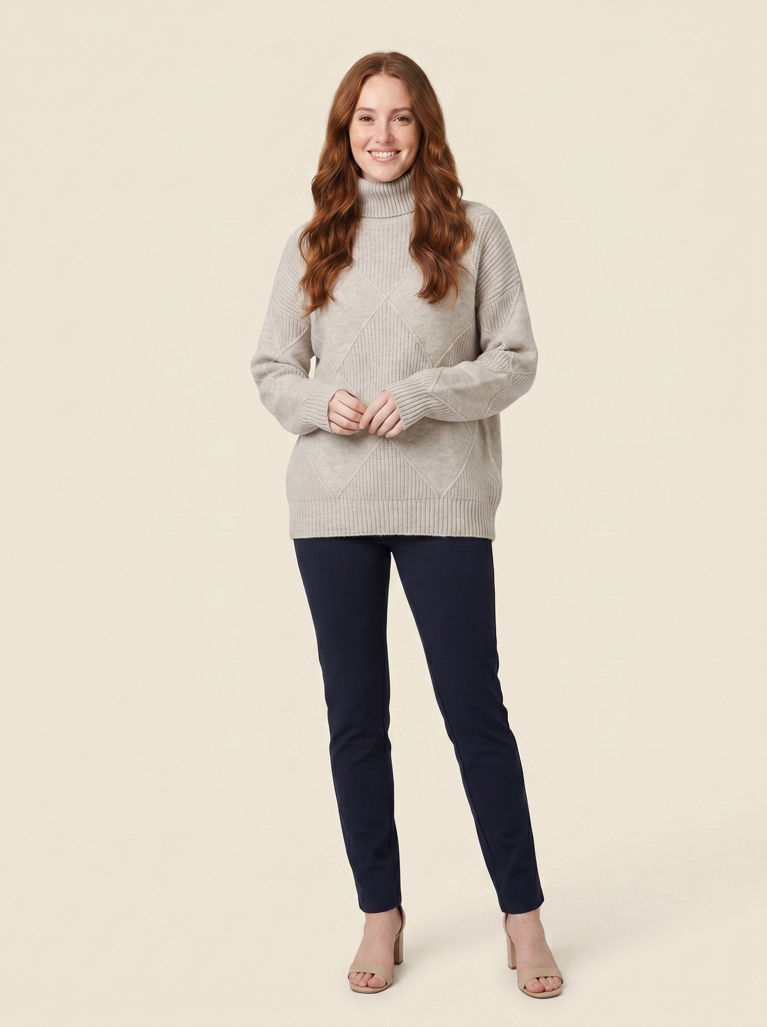 Alice soft turtleneck sweater gray