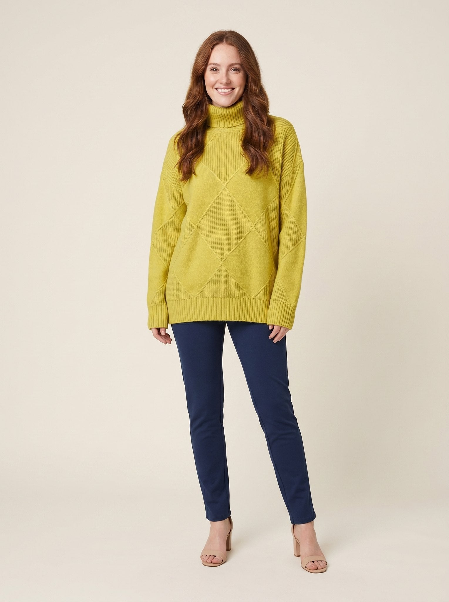 Alice soft turtleneck sweater yellow