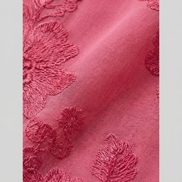 Alyra floral dress fabric detail