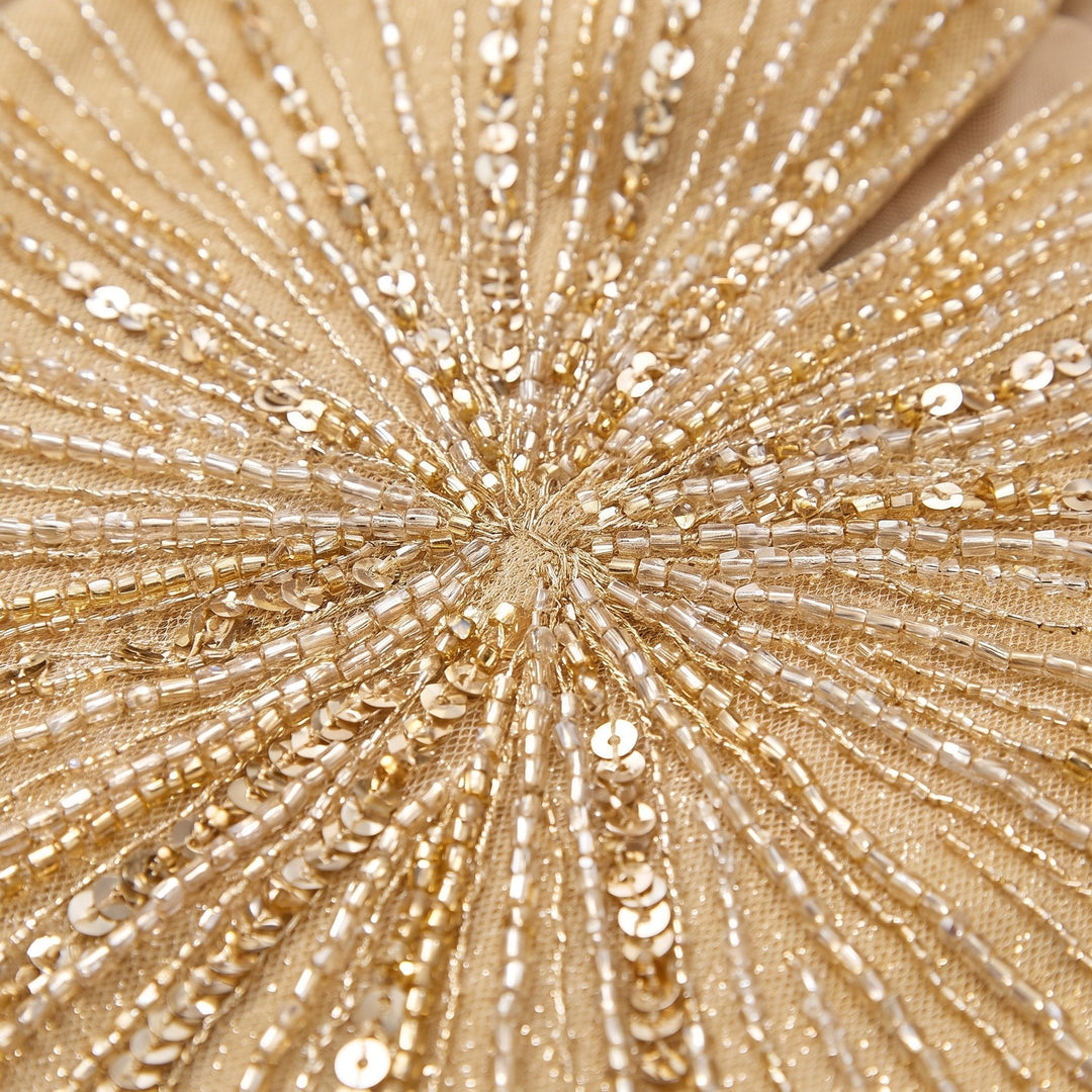Amalia beaded fabric and lining detail