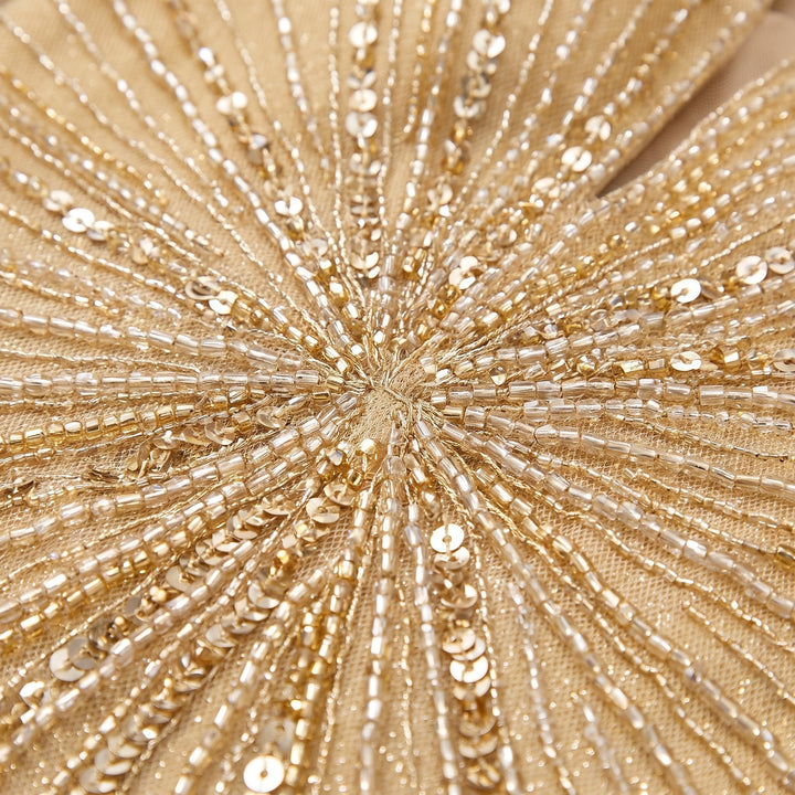 Amalia beaded fabric and lining detail