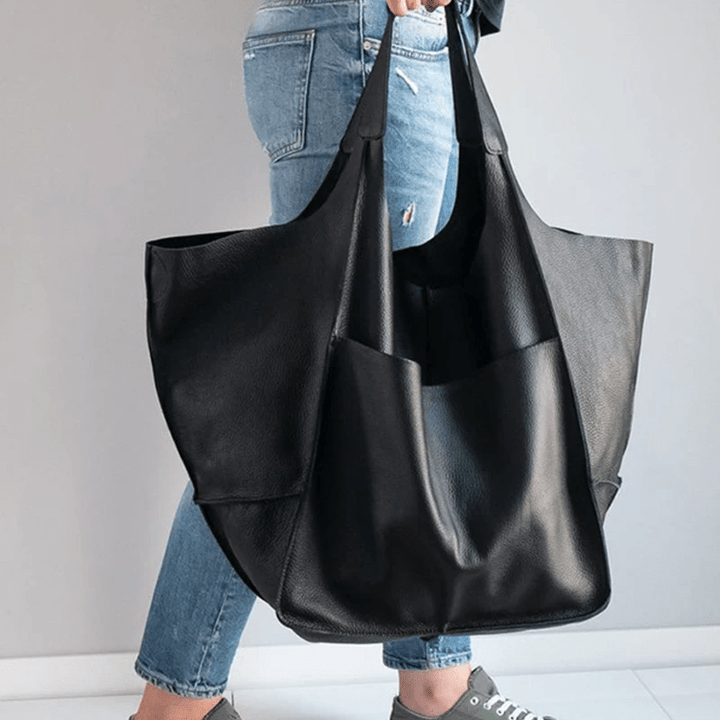 Annecy slouchy tote bag with a soft slouched shape and roomy open interior, image 1 of 6