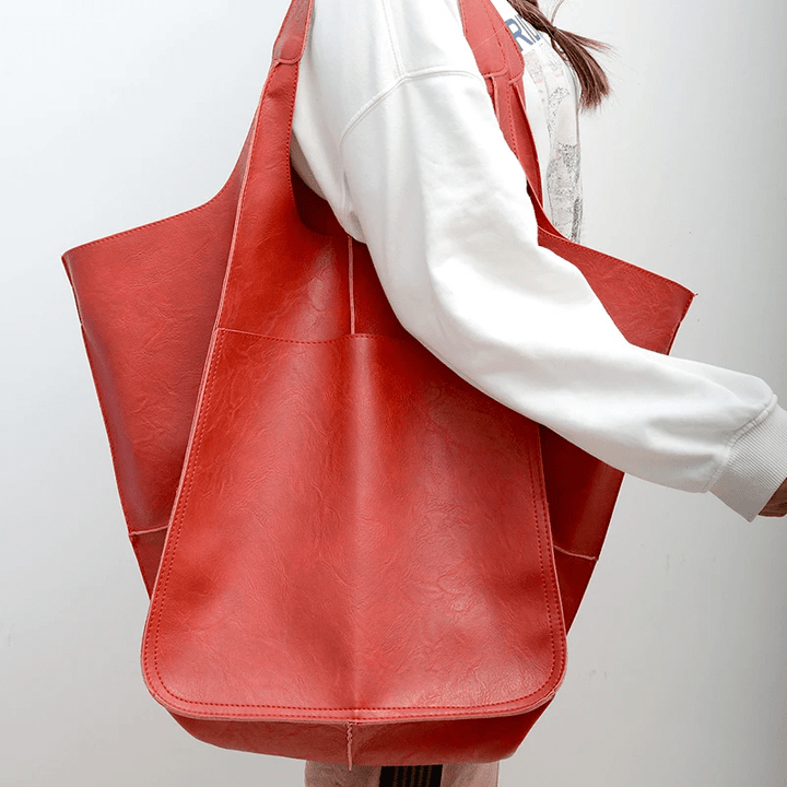 Annecy slouchy tote bag with a soft slouched shape and roomy open interior, image 3 of 6