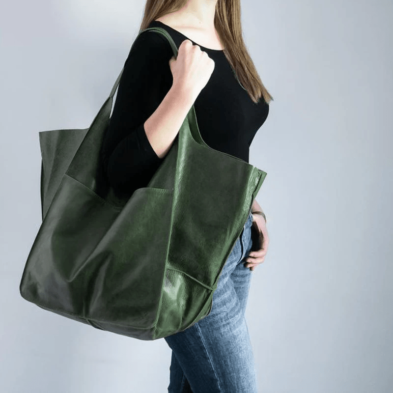 Annecy slouchy tote bag with a soft slouched shape and roomy open interior, image 5 of 6
