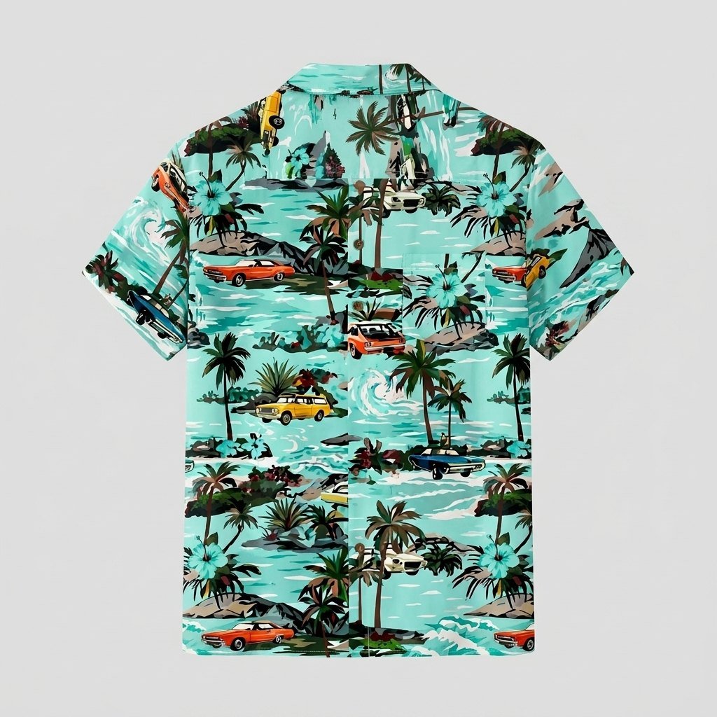 Ansel Hawaiian shirt back view
