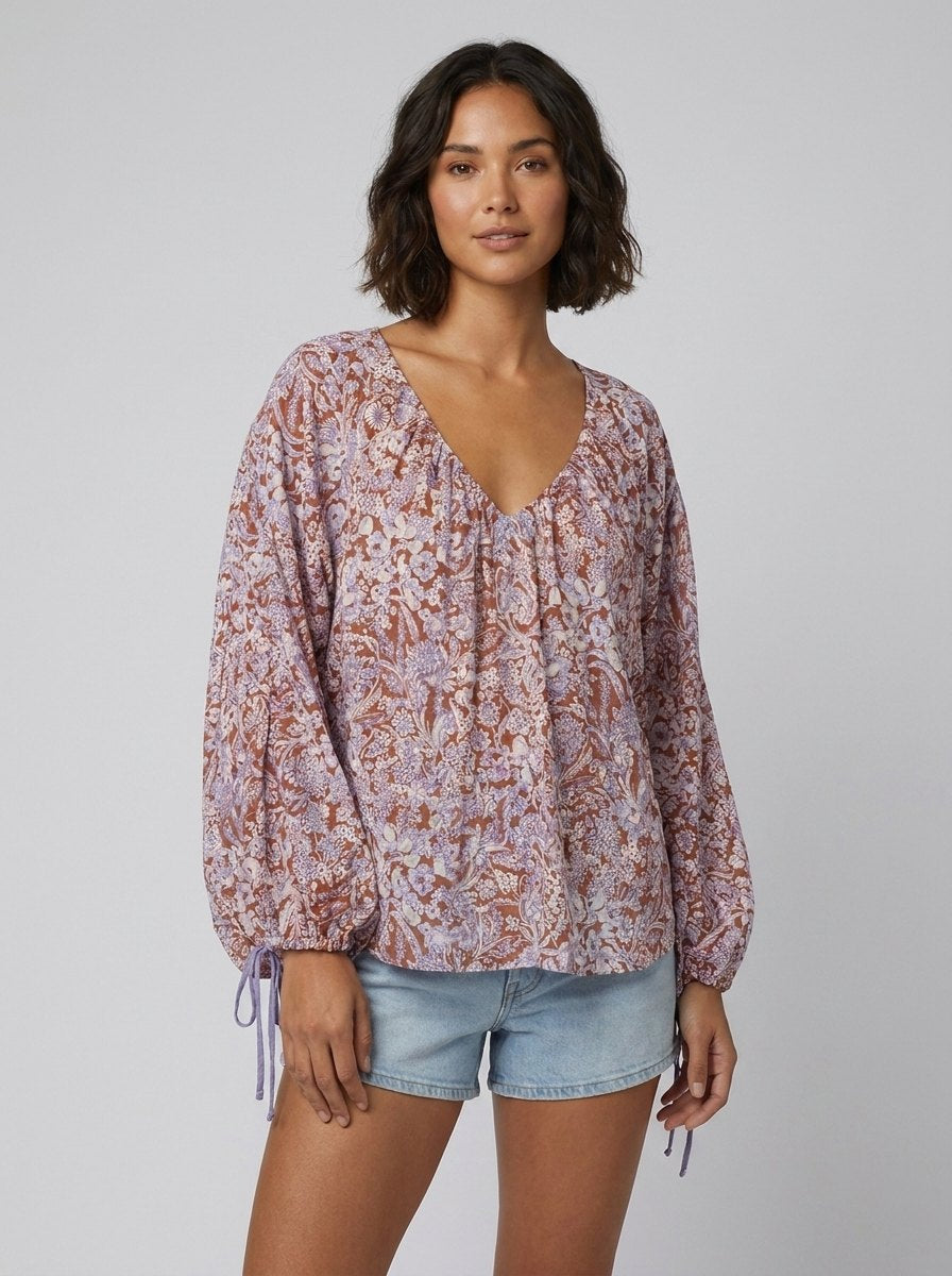 Arianna Floral Blouse pink front