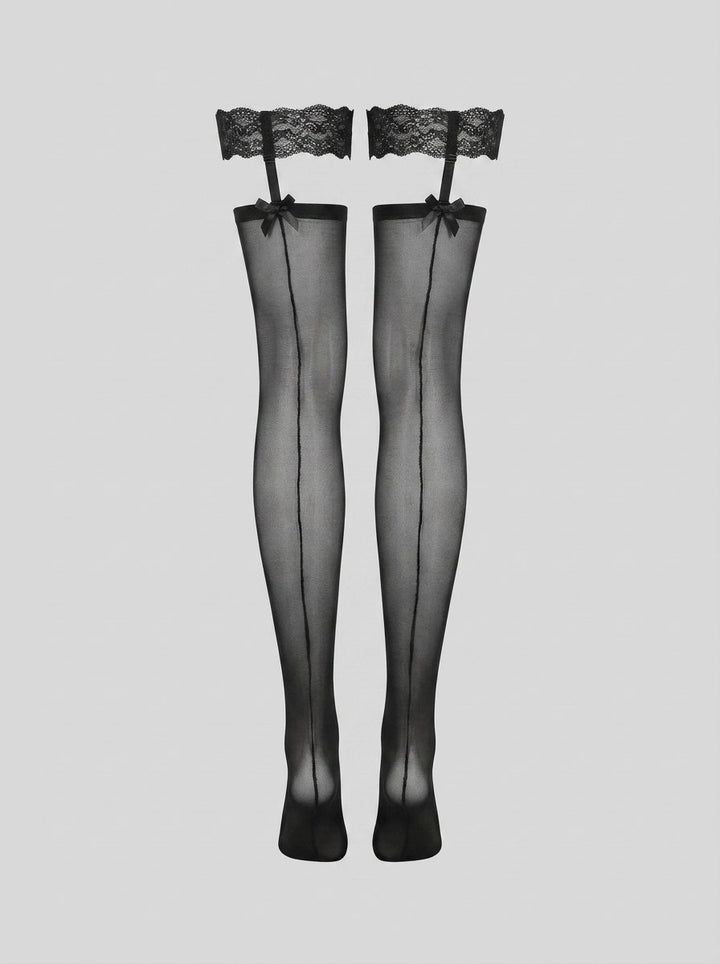 Aurelie knee-high stockings black back