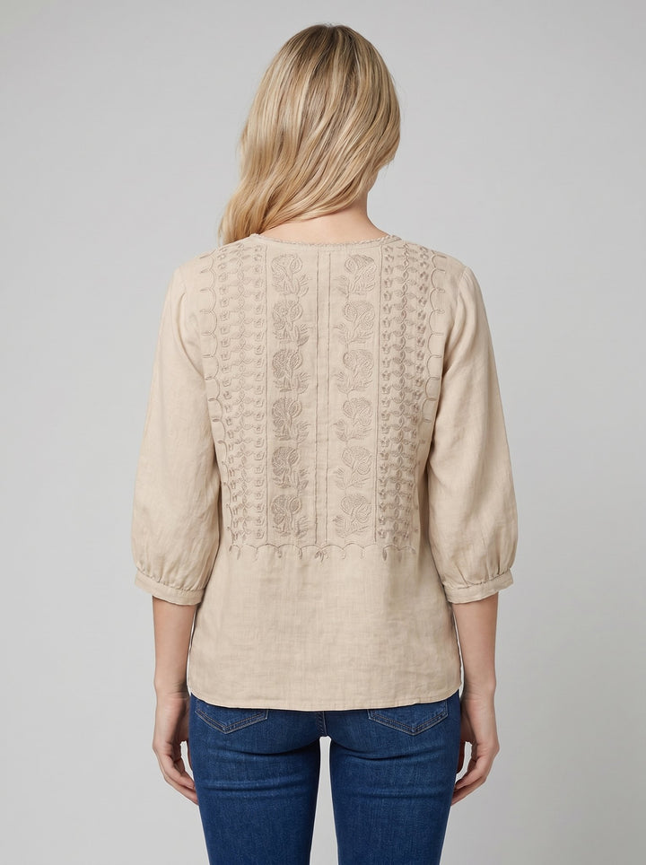 Aurora embroidered blouse back view
