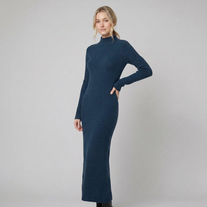 Aurora wool dress navy