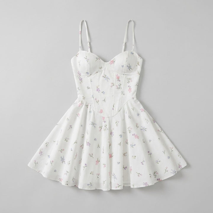 Ava floral mini dress product flat-lay