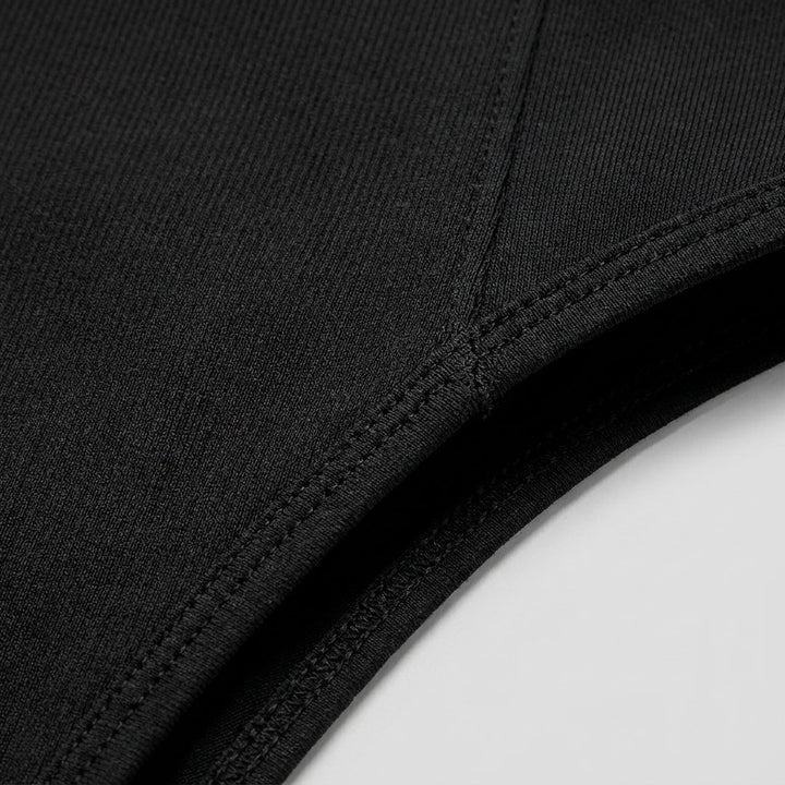 Bella deep-V bodysuit fabric close-up