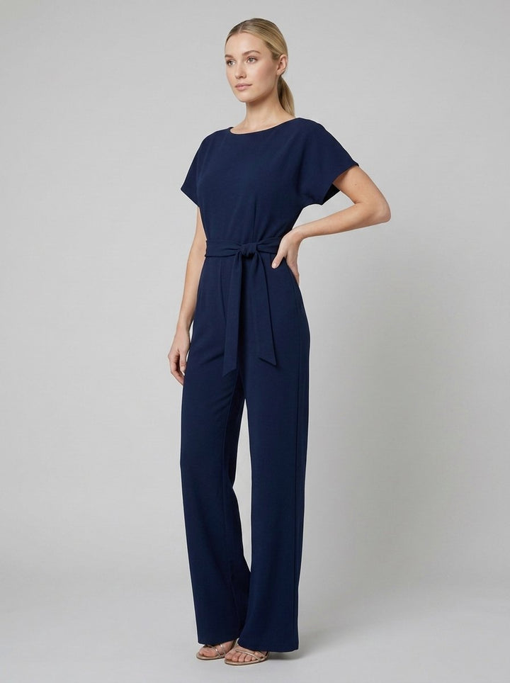 Bella elegant jumpsuit navy blue - model