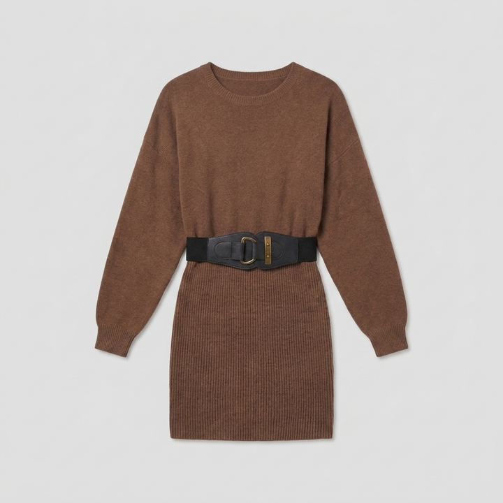 Bella knit dress product flat-lay