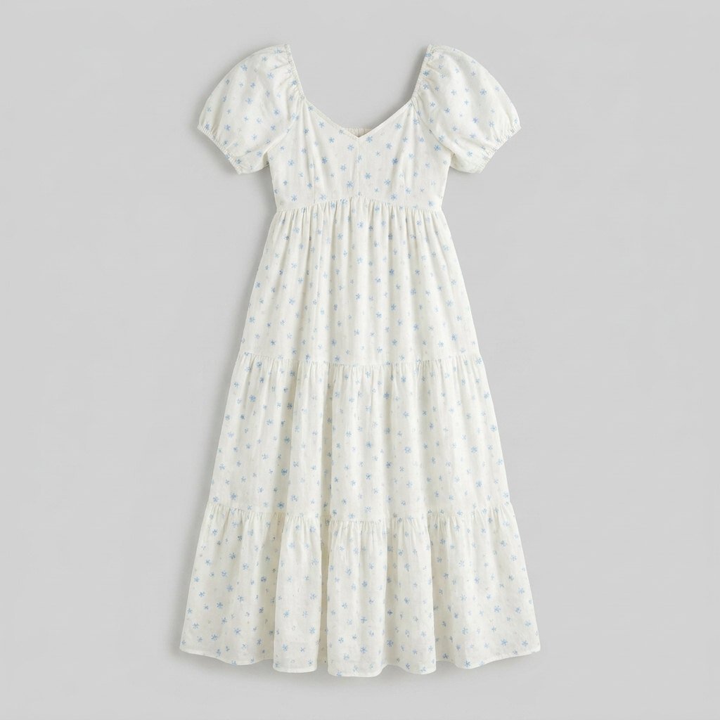 Bella midi sweetheart dress - product flat lay