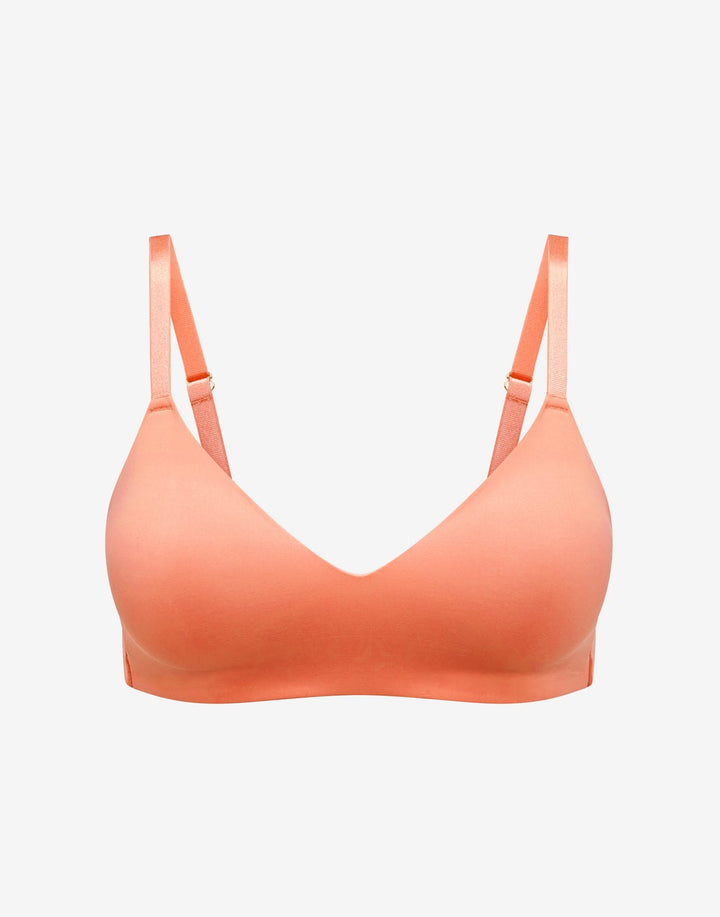 Bella Wireless Bra apricot front