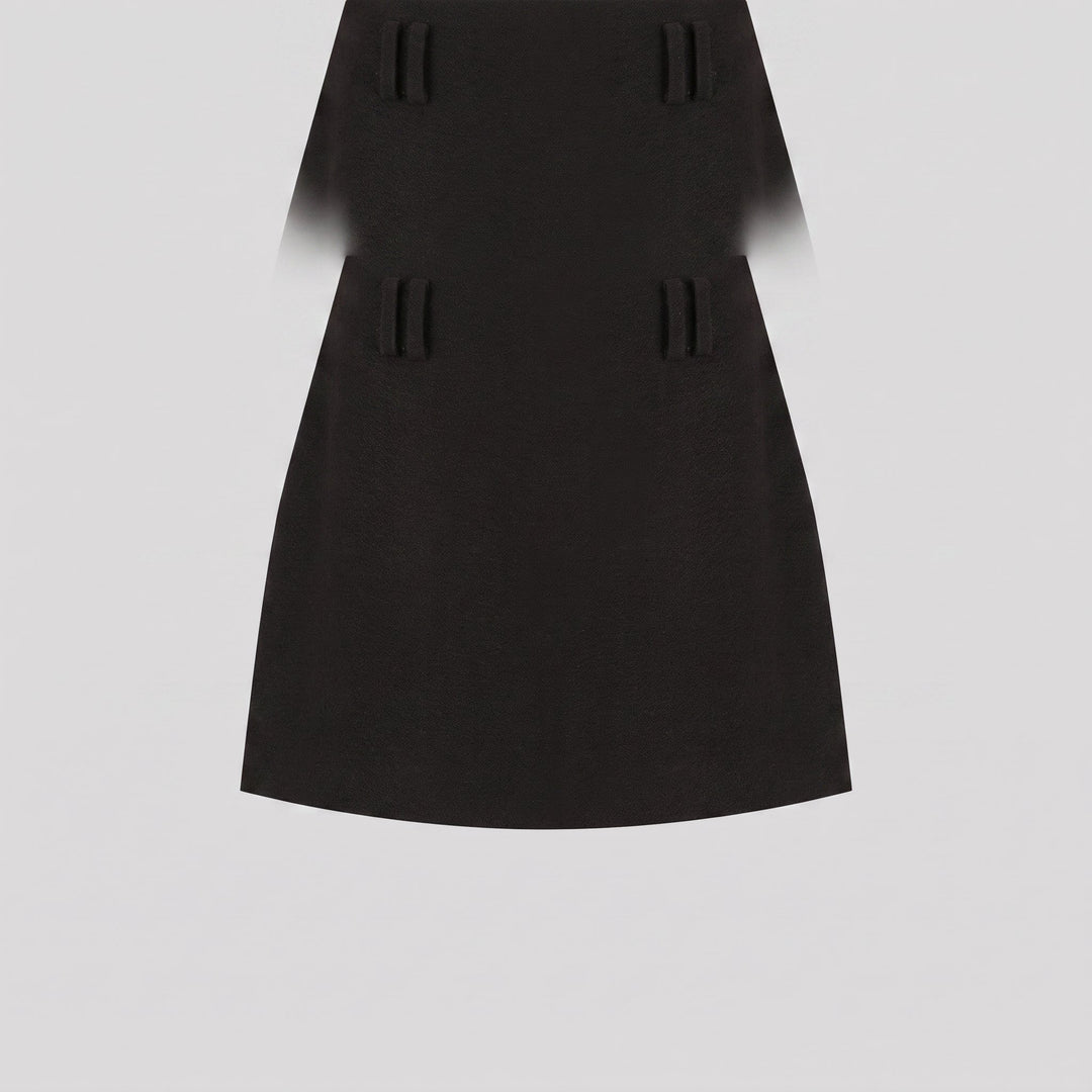 Bexley black boucle skort product flat lay