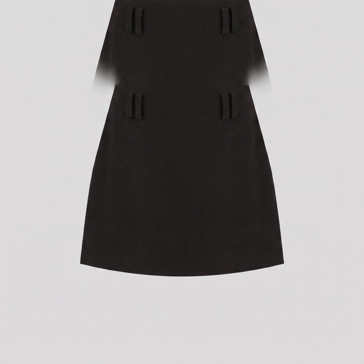 Bexley black boucle skort product flat lay
