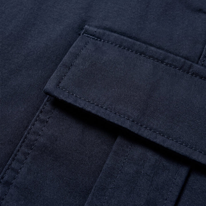 Bran cargo Bermuda shorts navy fabric and pocket detail