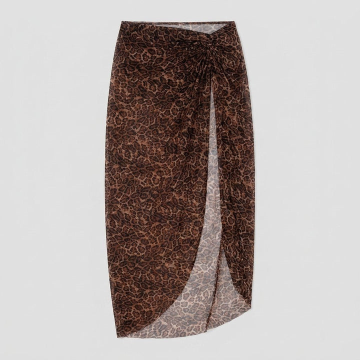 Breeze mesh sarong leopard flat-lay