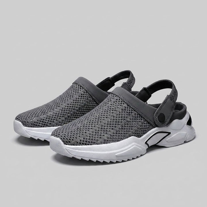BreezWalk mesh summer sandals gray