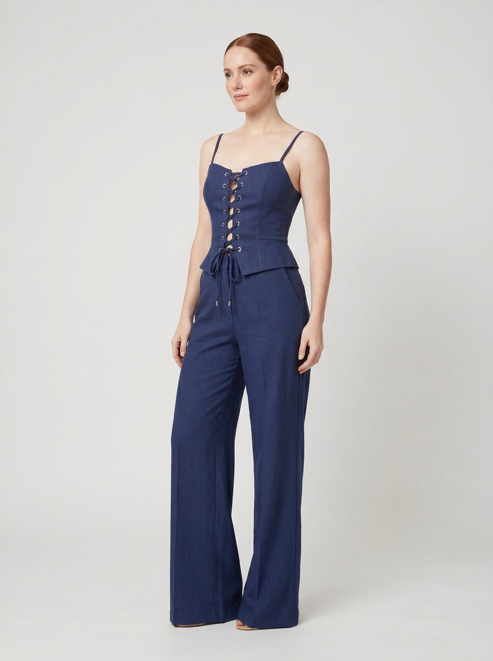 Brianna lace-up set navy