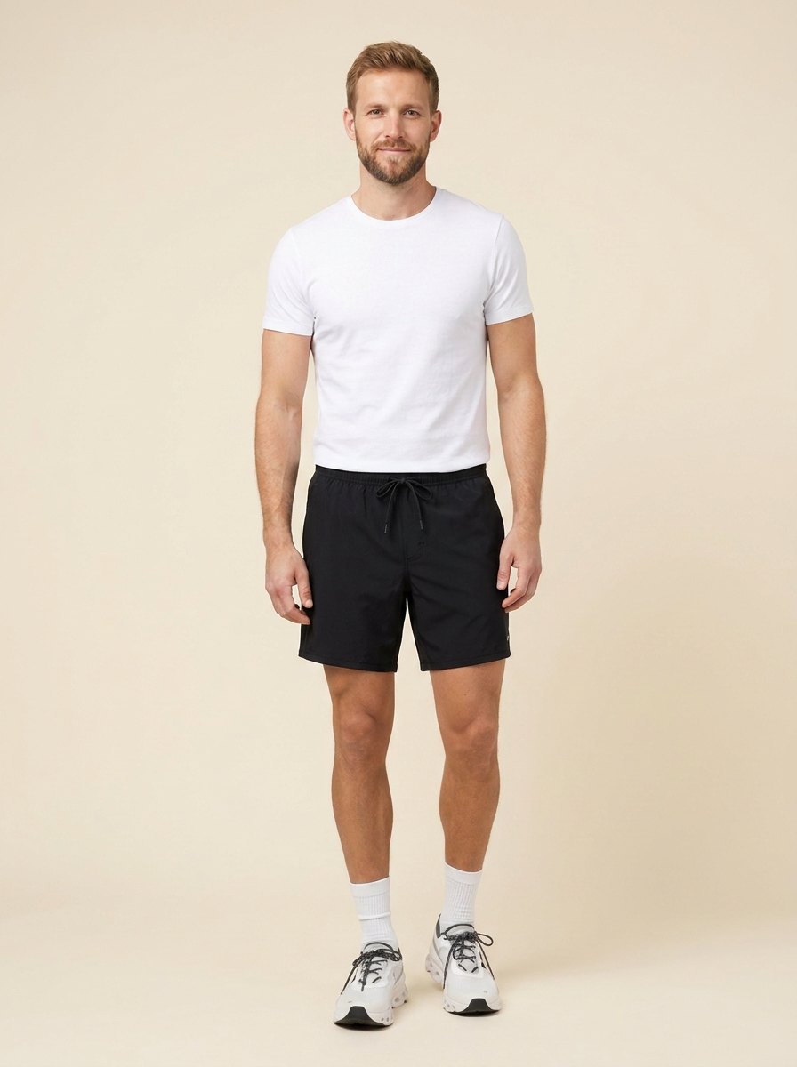 Caden performance shorts black front