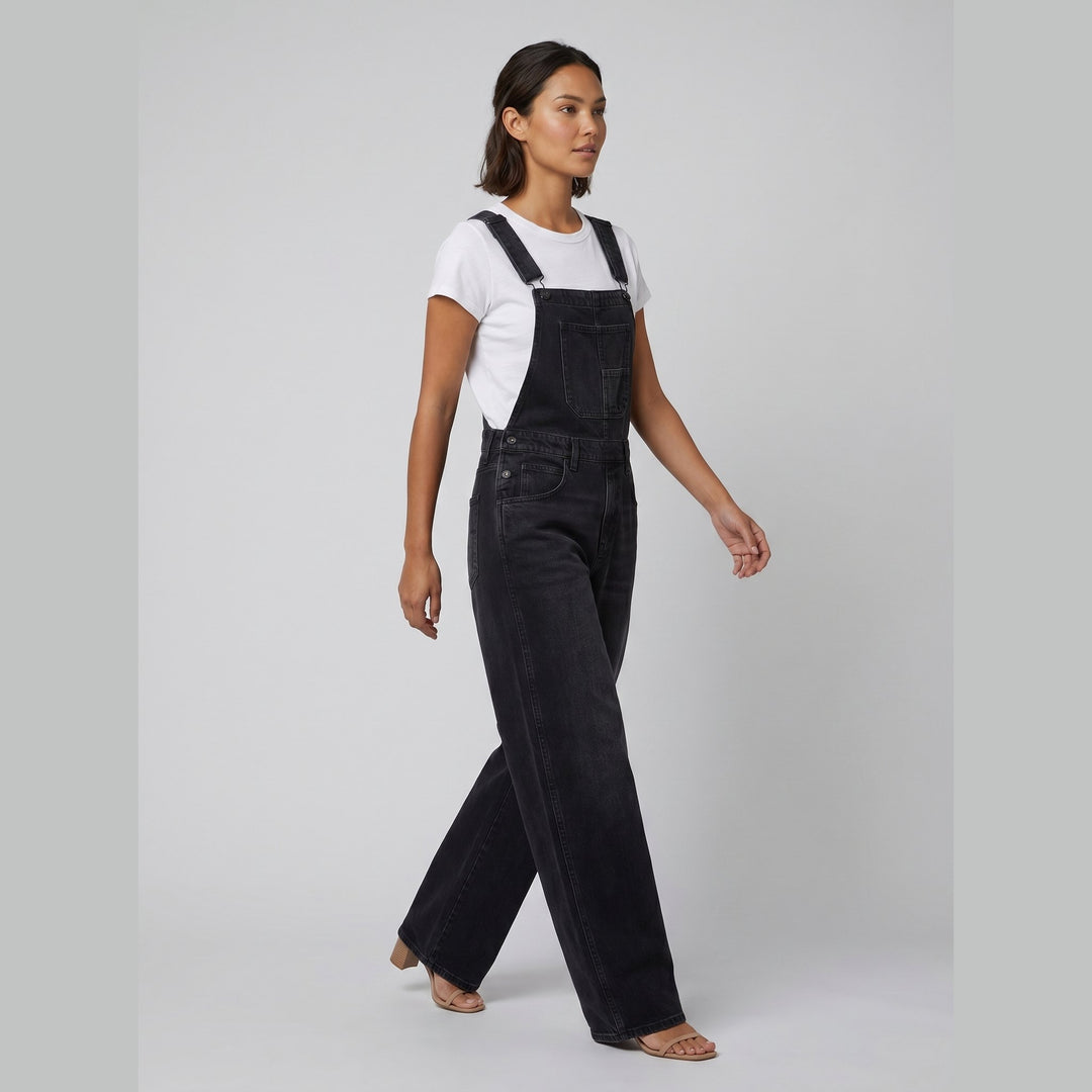 Cali denim overalls black