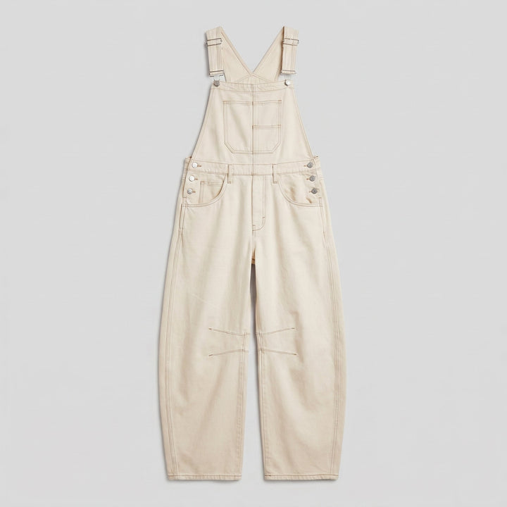 Cali denim overalls flat lay