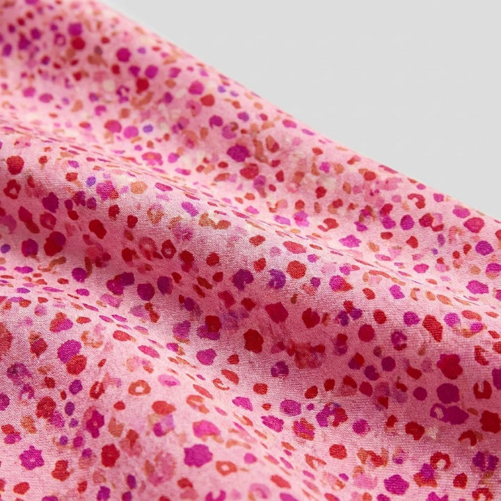 Cami floral dress fabric close-up