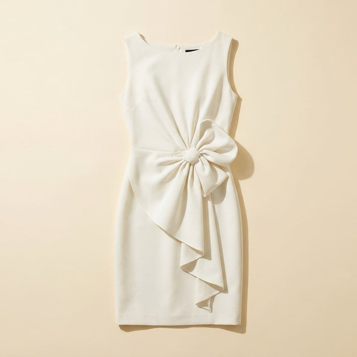 Camille Bow-Detail Sleeveless Dress product flat lay