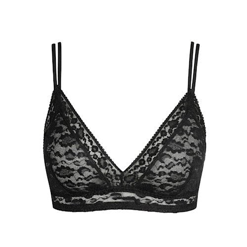 Clemence wireless animal-motif lace bralette black front