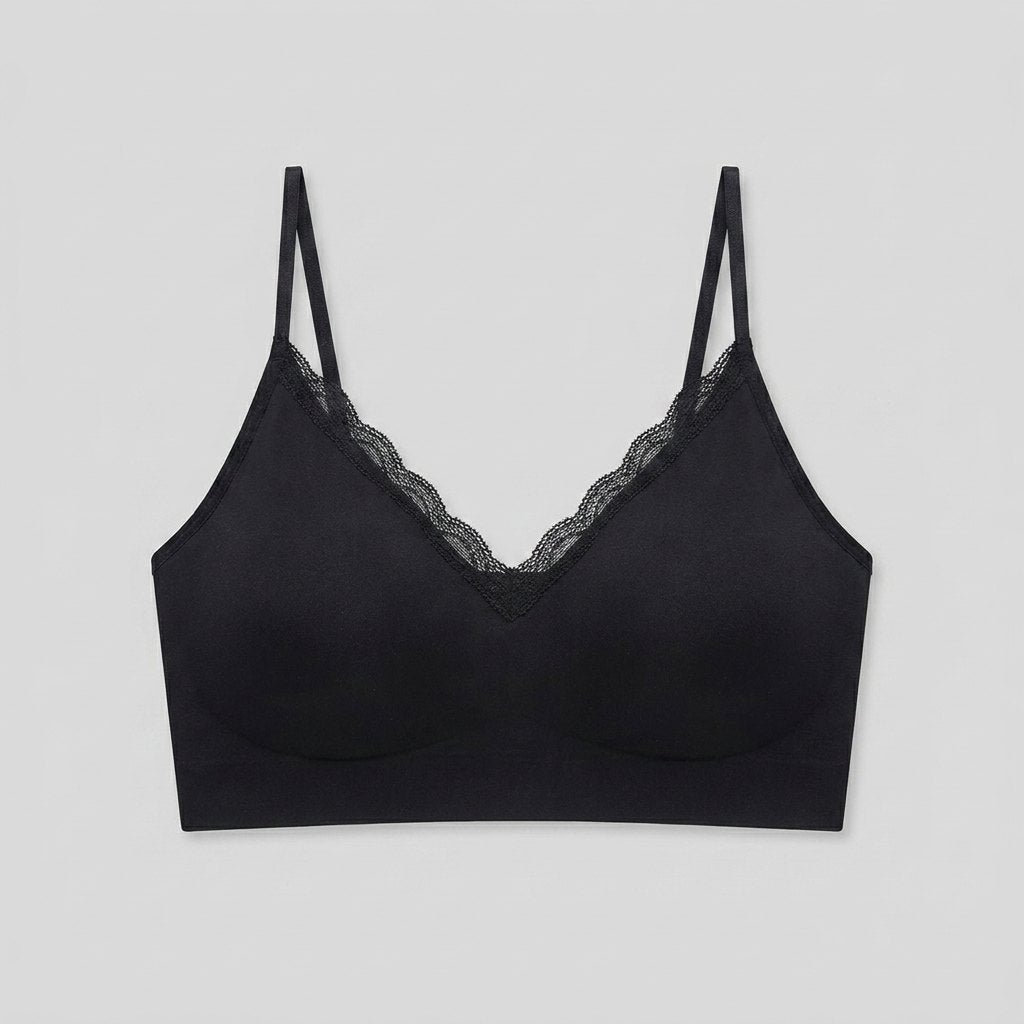 Cleo Crossover Bra black lace front