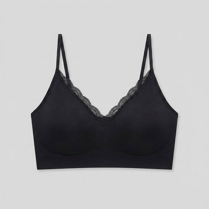 Cleo Crossover Bra black lace front