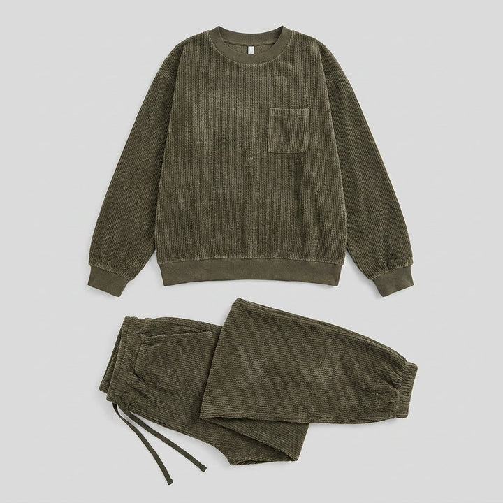 Cora Corduroy Sweatset - set flat lay