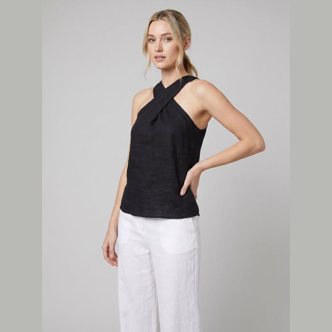 Cora Crisscross Tank black