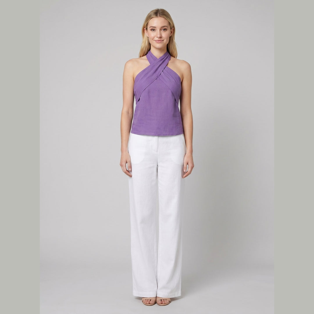 Cora Crisscross Tank purple